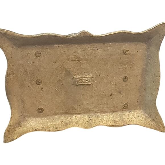 VTG Hollywood Regency Letter Mail Holder Brass Desk Organizer Korea - Picture 7 of 9